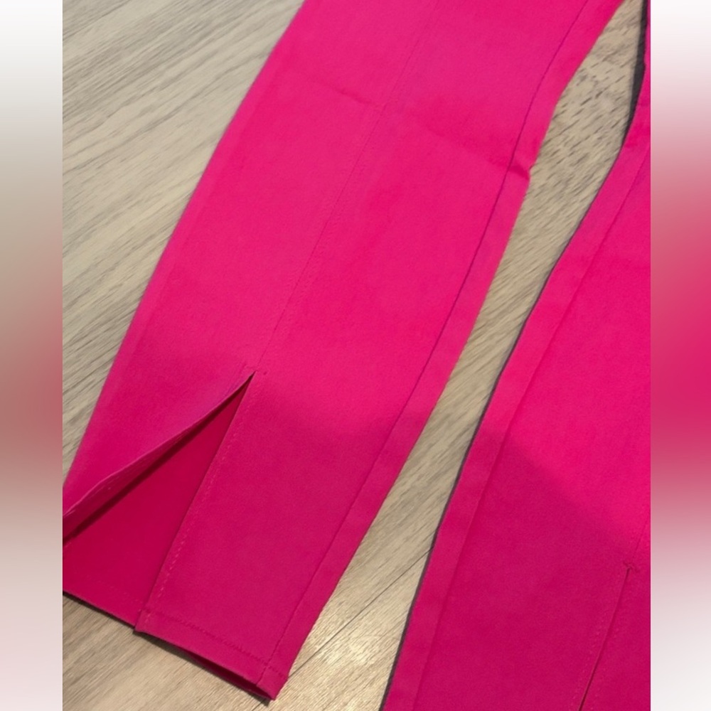 H&M High-Rise Slim Fit Women's Pants - Hot Pink - Picture 2 of 5